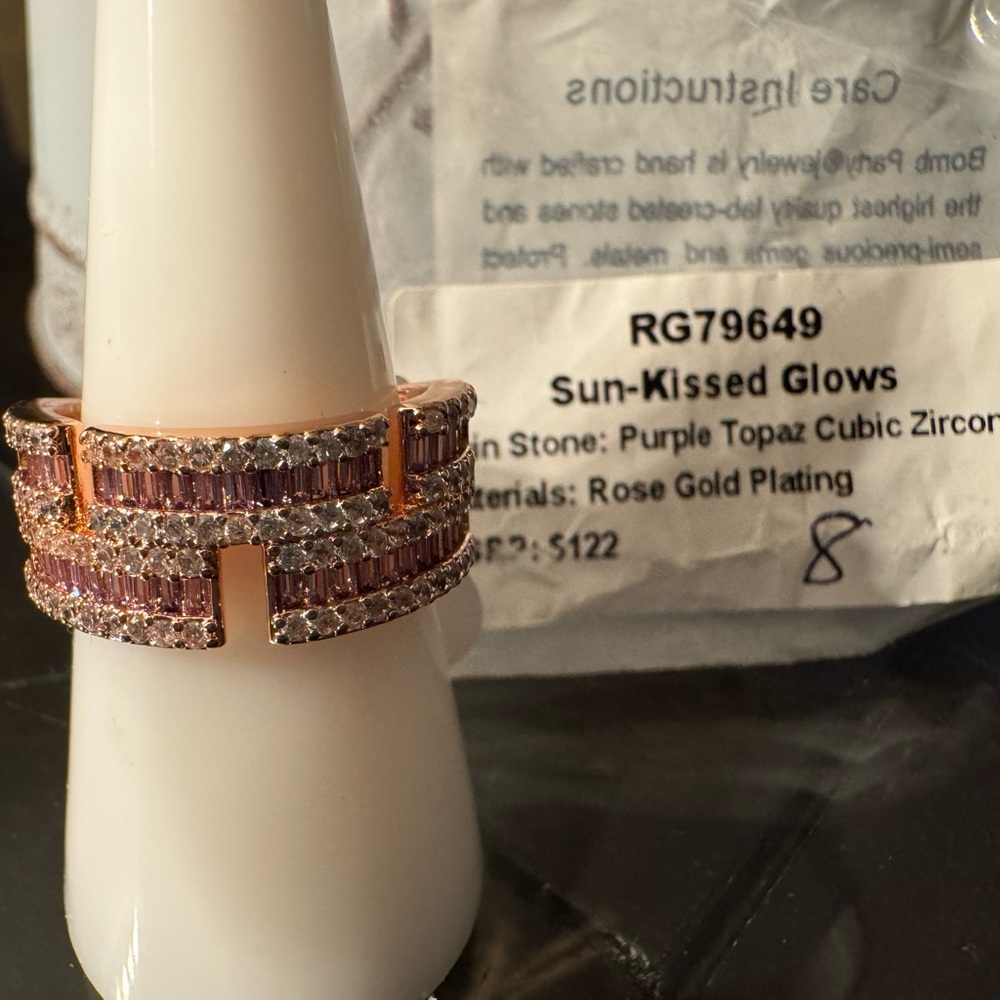 Sun-Kissed Glows bomb party ring size 8